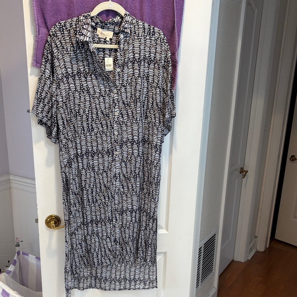 NWT Anthropologie Black and White Tunic Top
